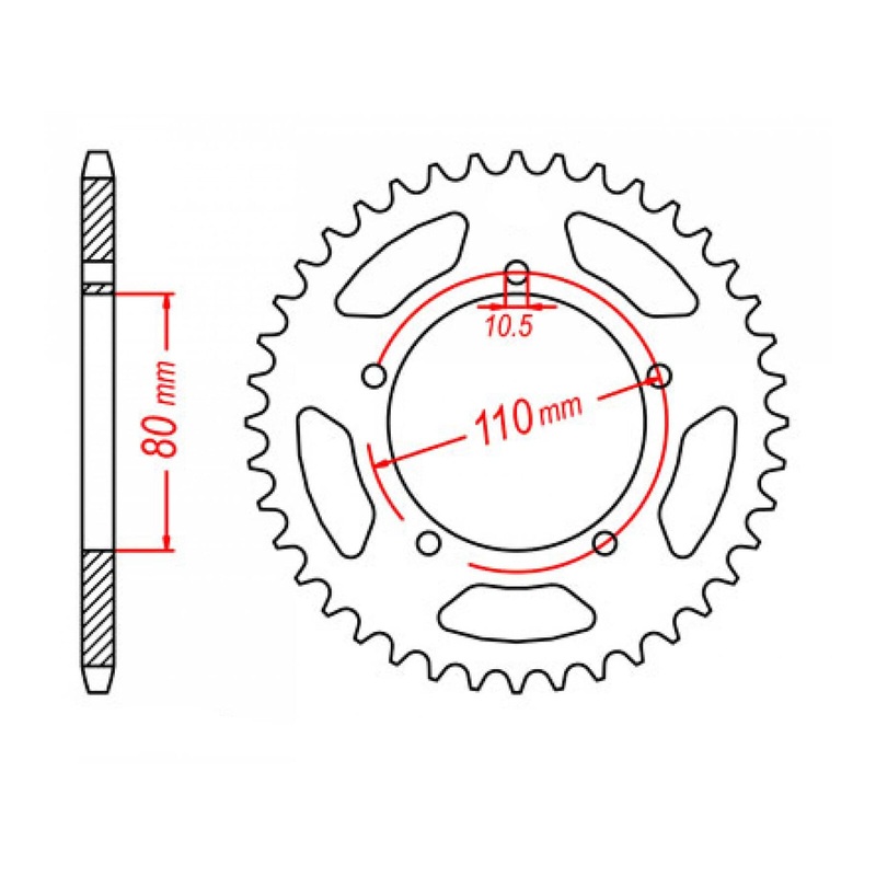 MTX 1075 Steel Rear Sprocket #520