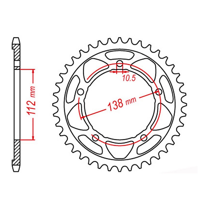 MTX 1877 Steel Rear Sprocket #525 (11-1877)