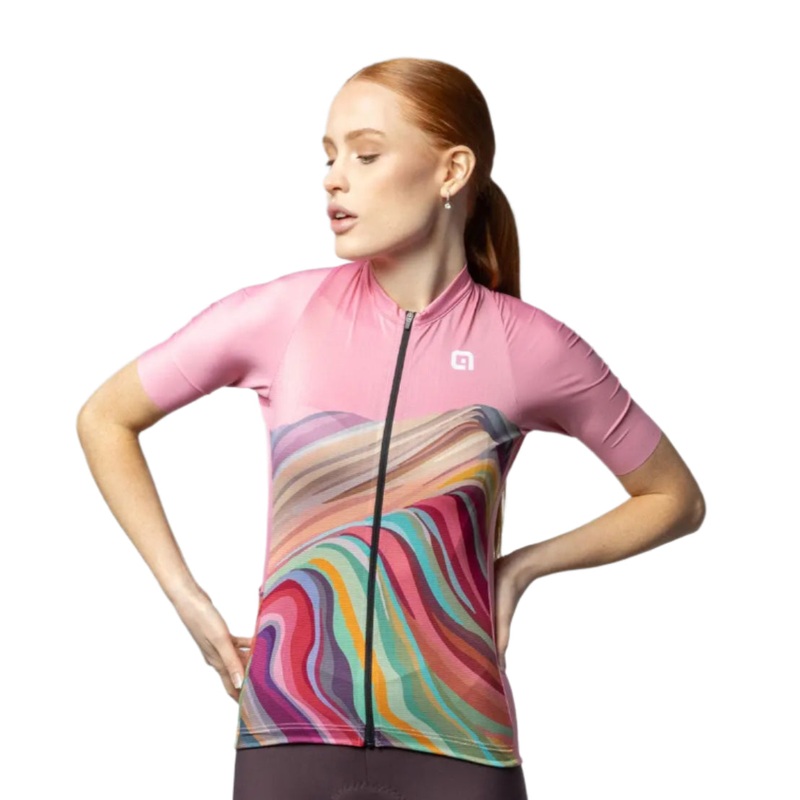 Ale Clothing Rainbow PR-E Ladies Short Sleeves Cycle Jersey Multicolour