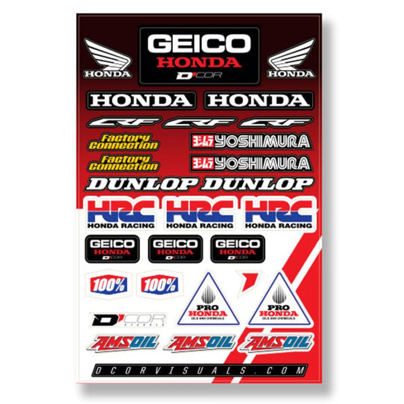 D'cor Visuals - Honda Racing Decal Sheet