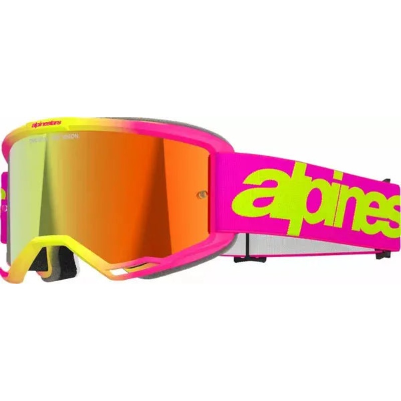 Alpinestars Vision 5 Wordmark Goggles Pink / Yellow / Mirror Red