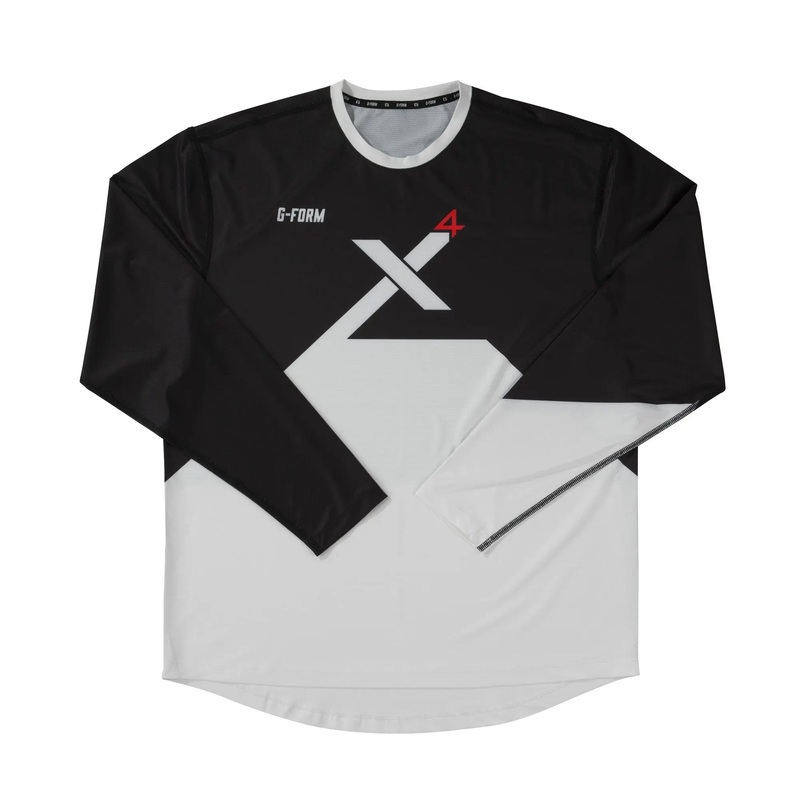 G-Form Pro-X4 Long Sleeves Bike Cycle Jersey Black / White