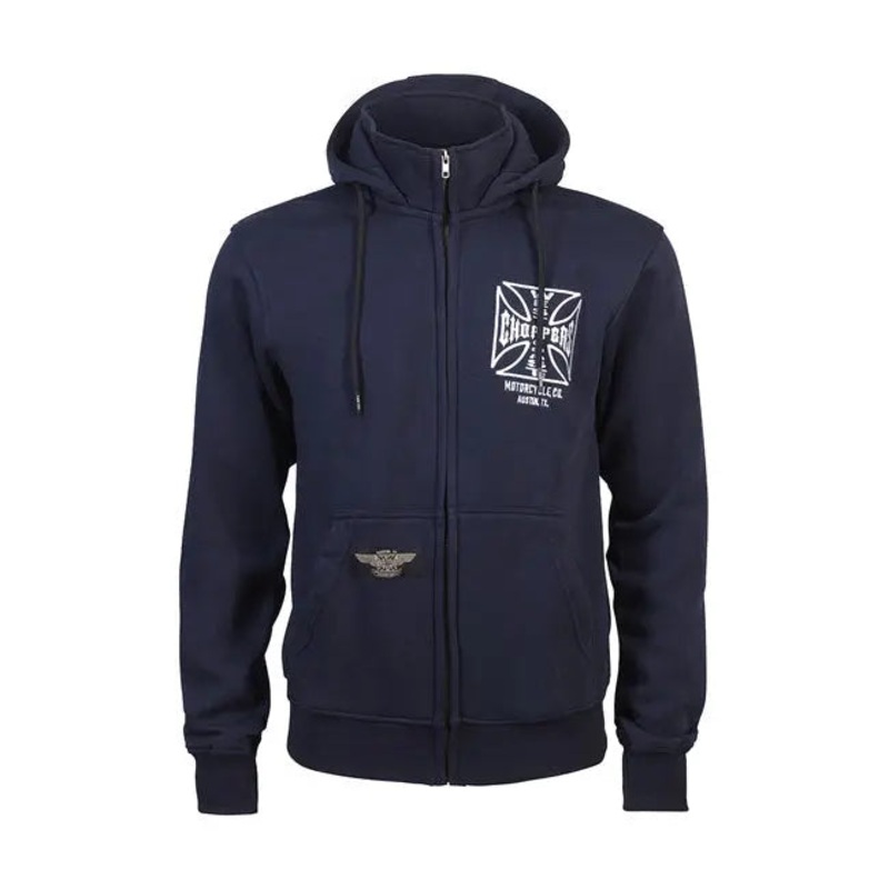West Coast Choppers OG ATX Zip Hoodie Navy Blue
