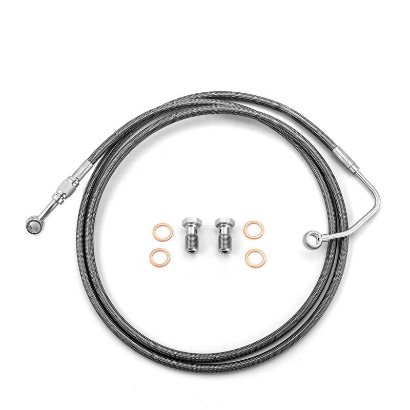 69" ABS Upper Hydraulic Front Brake Line Kit for 2008-2013 Harley Touring ABS (for 12"-14" Handlebar)