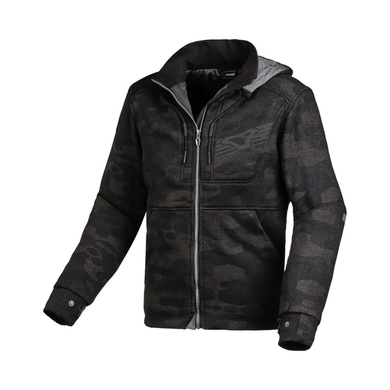 Macna District Hoodie Black / Grey Camo