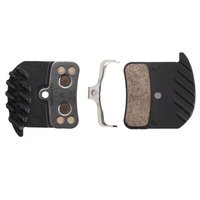 Shimano H03C Brake Pads for Newer Saint & Zee (Metallic w/ Fins)