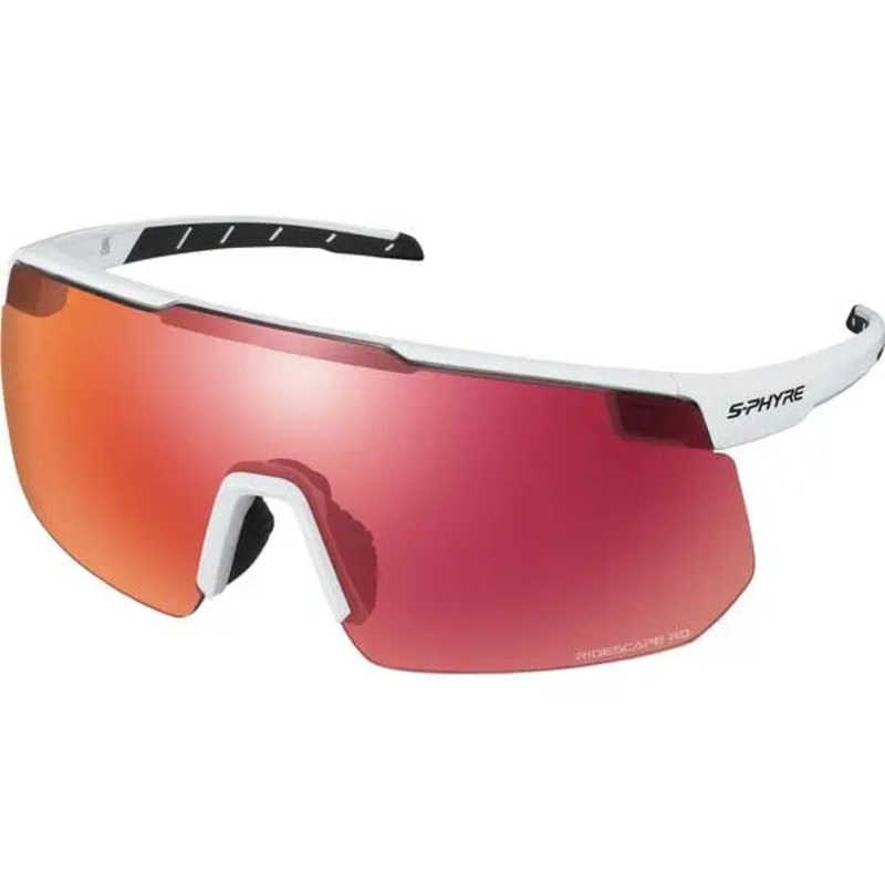 Shimano S-Phyre Cycle Glasses Metallic White For RideScape Road Lens