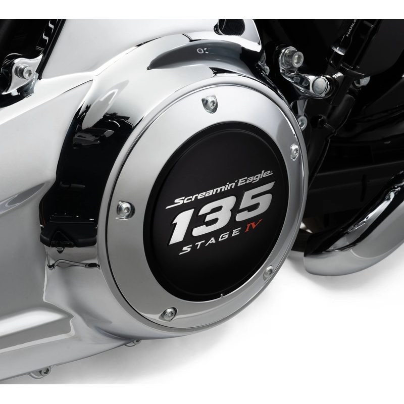Harley Davidson 25701517 Screamin' Eagle 135 Derby Cover Screaming KIT,CVR/SLG,SE,135,CHRM,LOW PROFILE