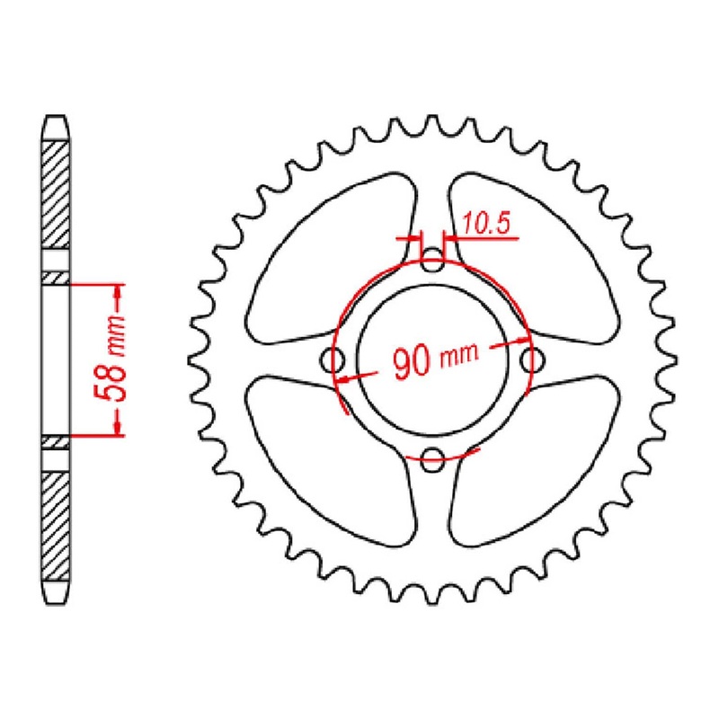 MTX 1221 Steel Rear Sprocket #428 (11-KTY)