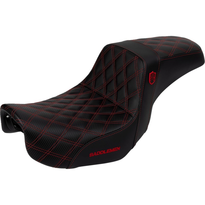SDC Pro Series Performance Gripper Seat, Red Stitch - 06-17 Dyna