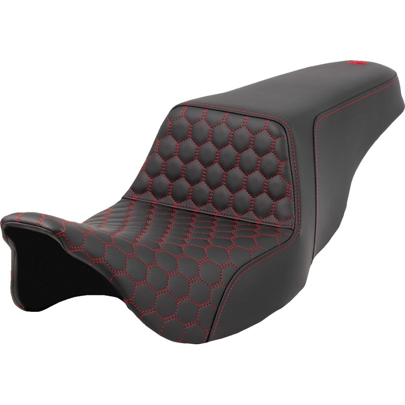 Step Up Hc Seat, Red Stitch - 08-24 Touring