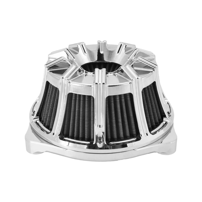 10 Streak Chrome Air Cleaner Intake Filter For Harley Touring Trike Softail 2018-2025 | Mactions