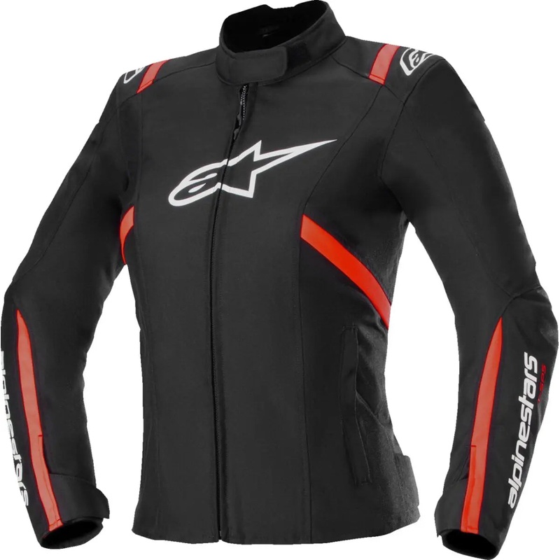 Alpinestars Stella T-SPS V2 WP Leather Jacket Black / Red Fluo / White