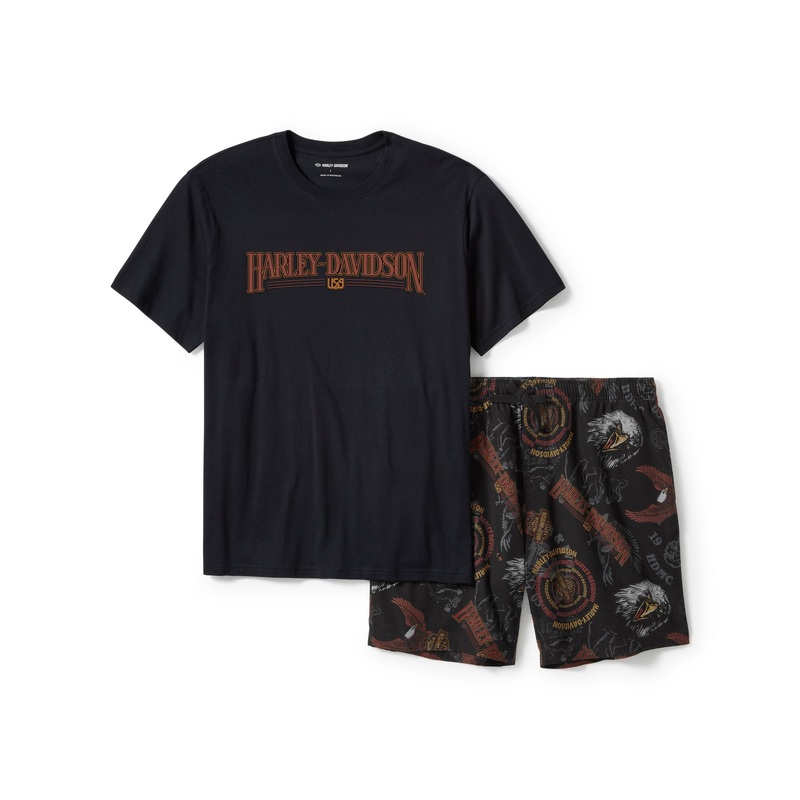 Genuine Harley-Davidson  Men's 80s Tank Pajama Shorts Set 96470-25VM