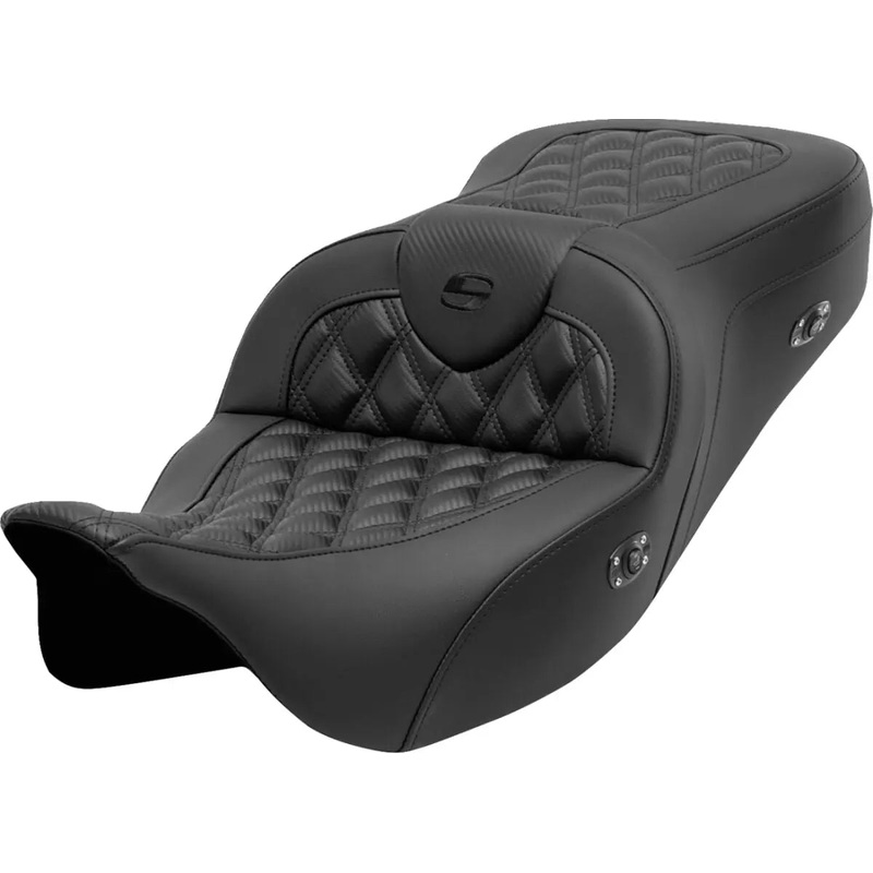 Saddlemen Roadsofa Black Stitching / Lattice Stitched Heated Seat Black