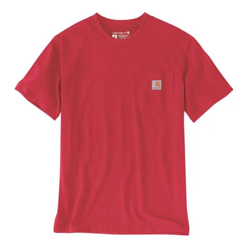 Carhartt K87 Pocket Short Sleeves T-Shirt Fire Red Heather