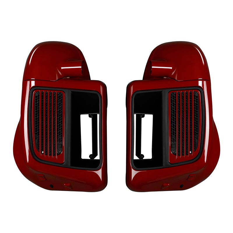HR3 Billiard Red / Vivid Black Vented Lower Fairing Kit For Harley Touring Models 2014-2023 (Fits water cooled models)