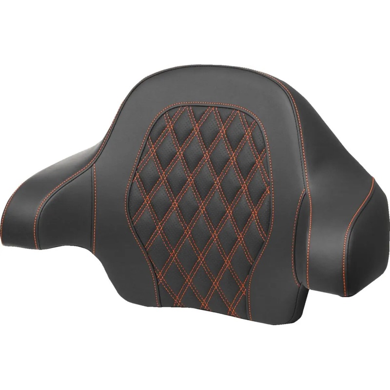 Saddlemen Tour Pak Lattice Stitch Backrest Pad Black / Orange