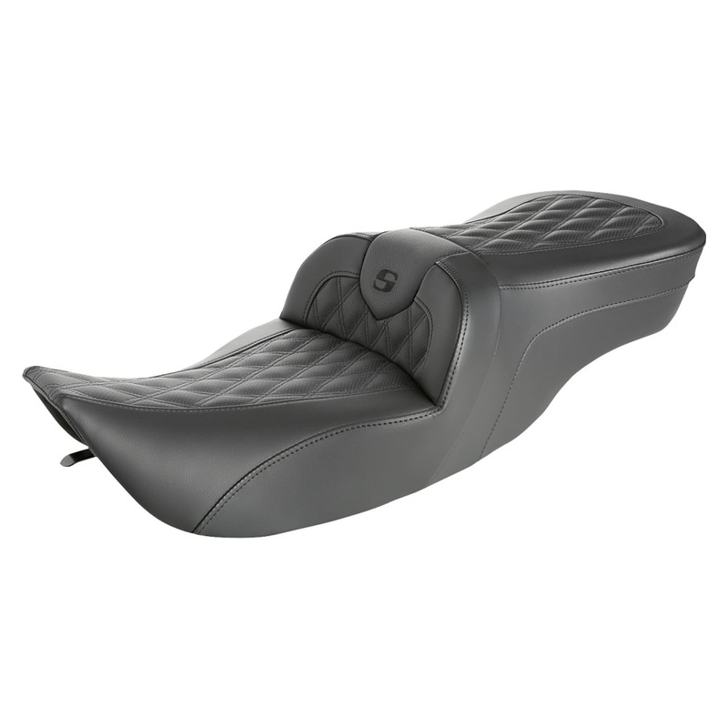 SADDLEMEN - Roadsofa Lattice Stitch Seat - Full Lattice Stitch - without Backrest - FLH '97-'07