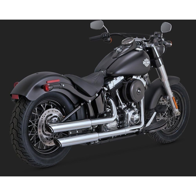 Vance & Hines 16847 Blackline Harley davidson softail exhaust Twin Slash 3in. S