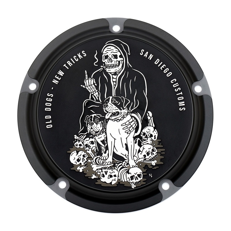 "OLD DOGS" Derby Cover - Twin Cam