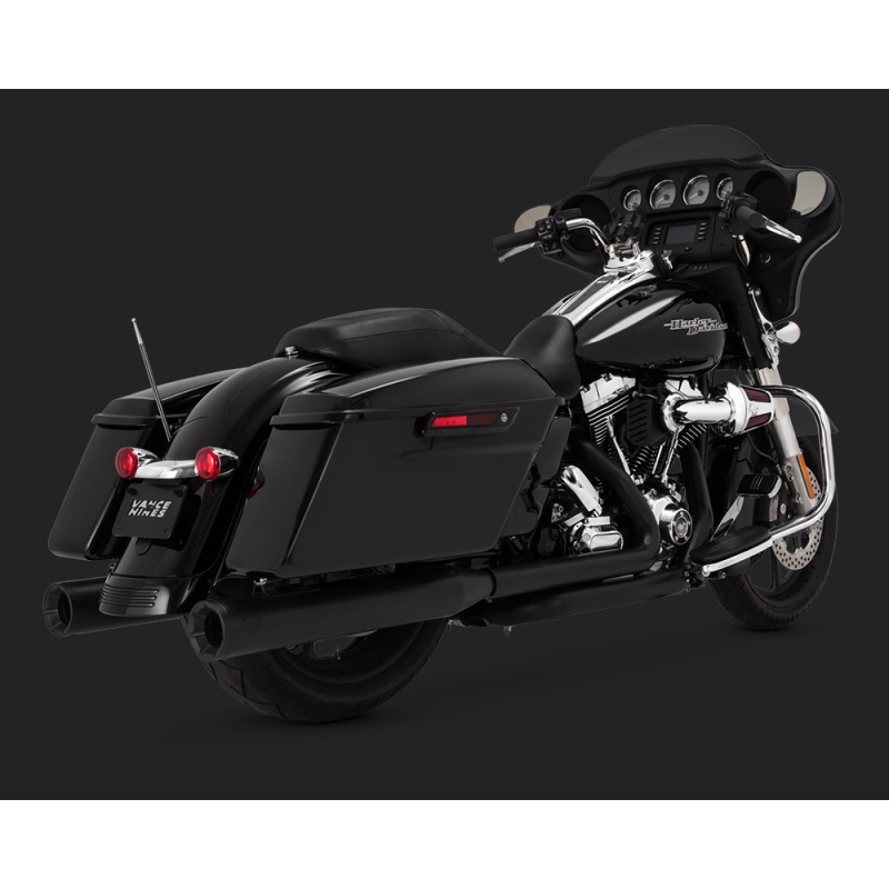 Vance & Hines Eliminator 400 Slip-on Mufflers In Black For Harley Davidson 1995-2016 Touring Motorcycles (46703)
