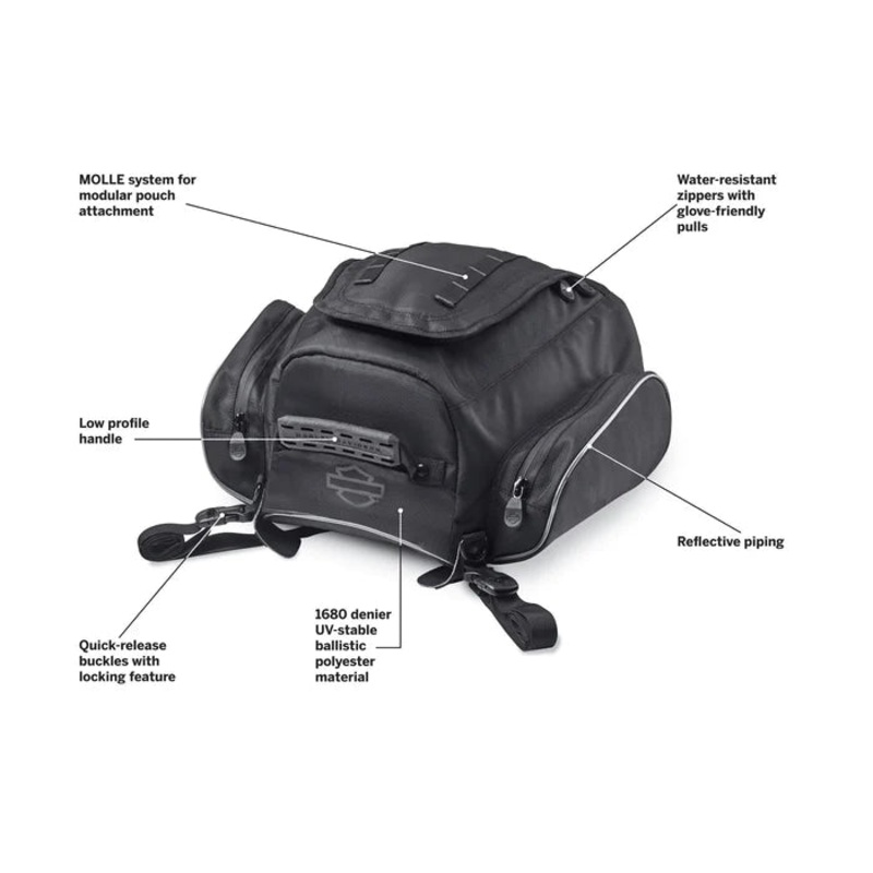 Genuine Harley-Davidson Onyx Premium Luggage Tail Bag 93300106