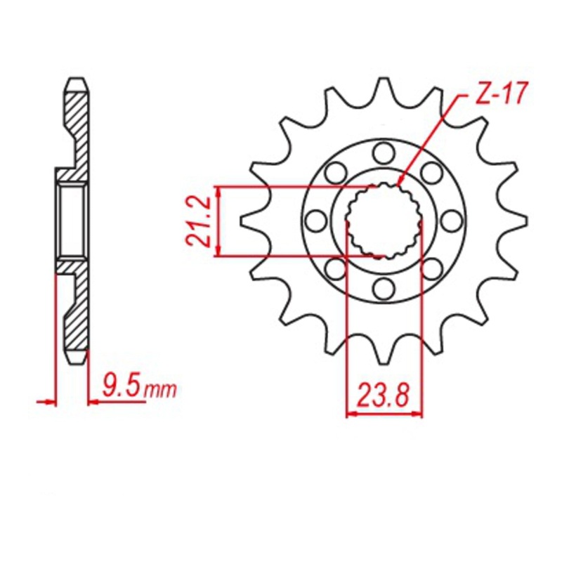 MTX 1441 Hornet Lightweight Steel Front Sprocket #520 (10B-441)