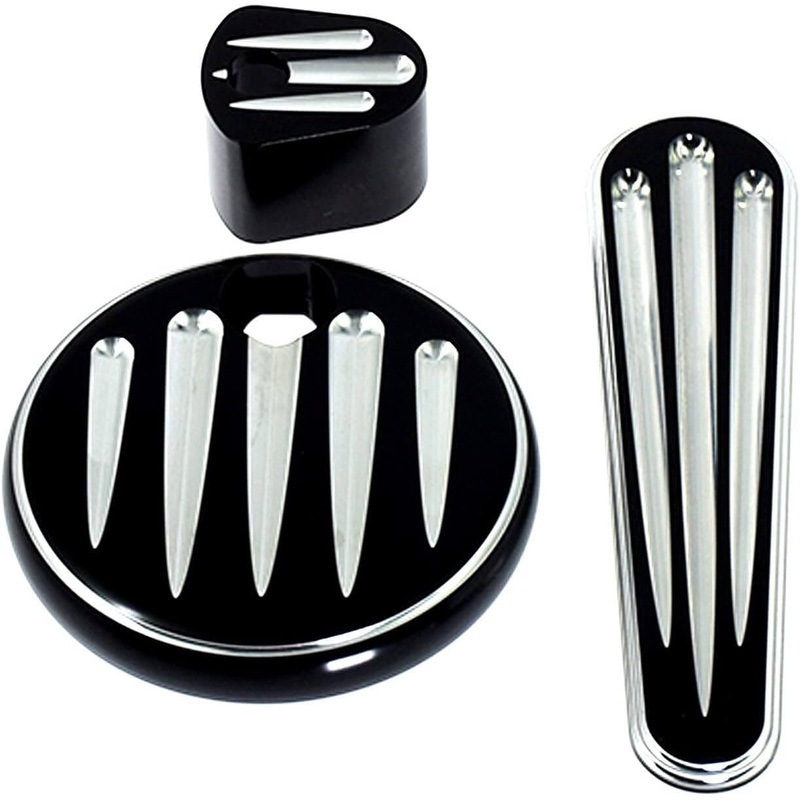 CNC Fuel Tank Door Dash Track Insert Ignition Switch Cover for Harley Touring 2014-up