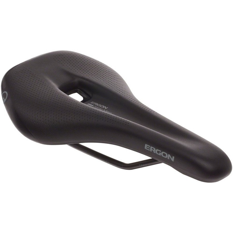 Ergon SM Comp Men's Saddle - Steel Rails - Stealth Black - Small/Medium