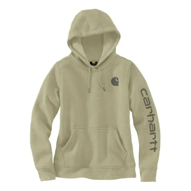 Carhartt Logo Sleeves Graphic Ladies Sweatshirt Dried Clay