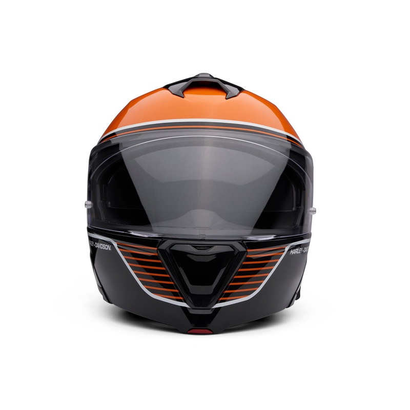 Genuine Harley-Davidson Capstone Sun Shield II H31 Modular Helmet - Black & Orange 98161-24VX