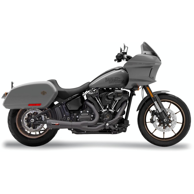 Road Rage II Ripper Short 2:1 Exhaust System, Black - +18 Softail