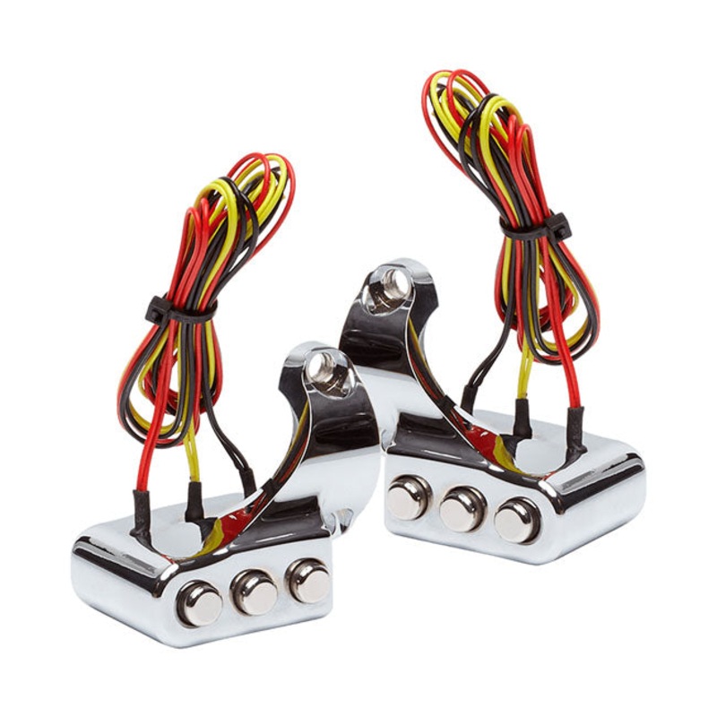 Vity''S Design 3 Button Switch Housing Left, Chrome