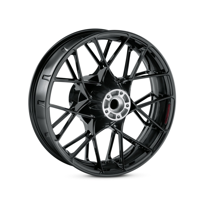 Harley Davidson 40900650 Fugitive 18 in. Rear Wheel KIT,RR WHL,S/7SPK,BLK/GBLK,18X5