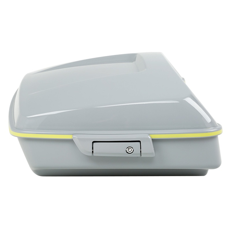 HR3 Apple Green / White Gray 10.7" Chopped Style Tour Pack Luggage For 14-24 Harley Touring