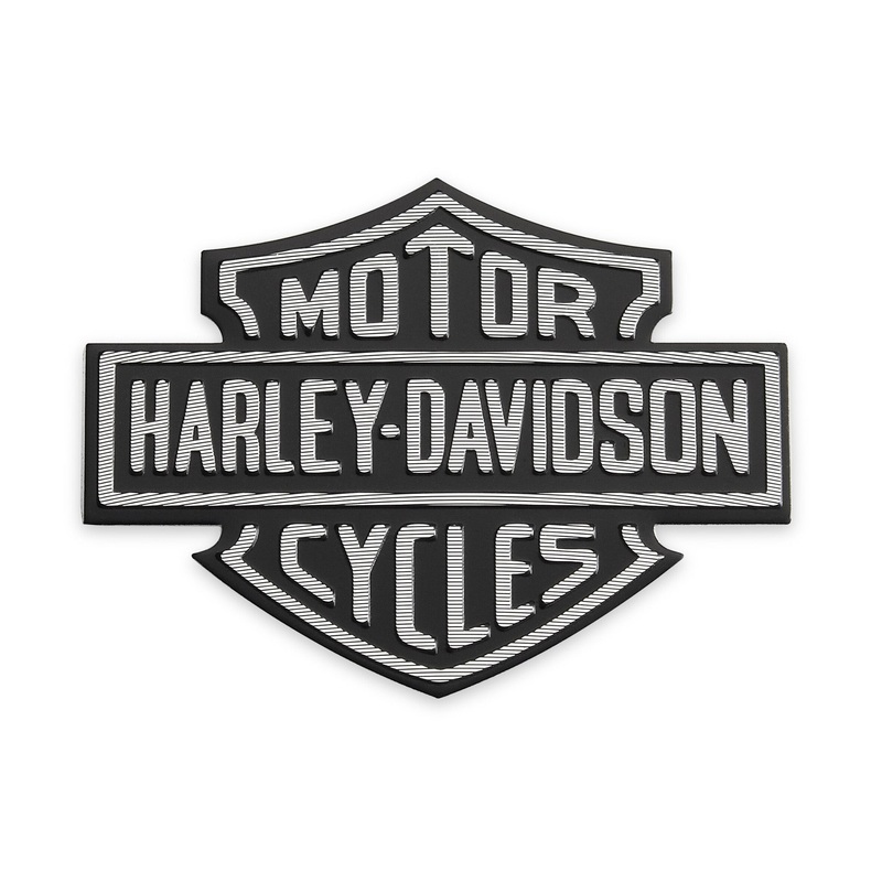 Harley Davidson 99352-82Z Metal Adhesive-Backed Medallion LOGO BAR & SHIELD PART TYPE 7