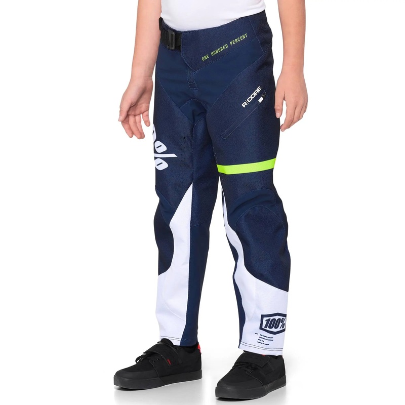 100% R-Core Youth Trouser Dark Blue / Yellow