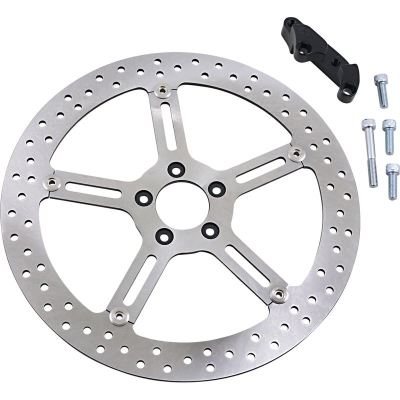 15" Left Big Brake Rotor Hub Mount - 06-17 Dyna / 15-17 Softail