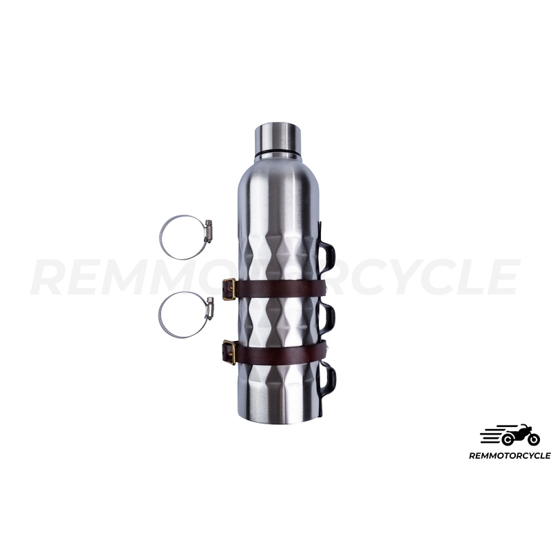 Additional motorcycle tank Diamond bottle with leather holder