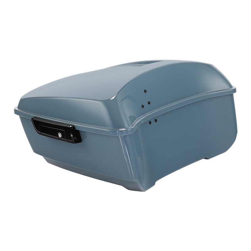 HR3 Sharkskin Blue Firestorm King Size Tour Pack Luggage For 14-24 Harley Touring