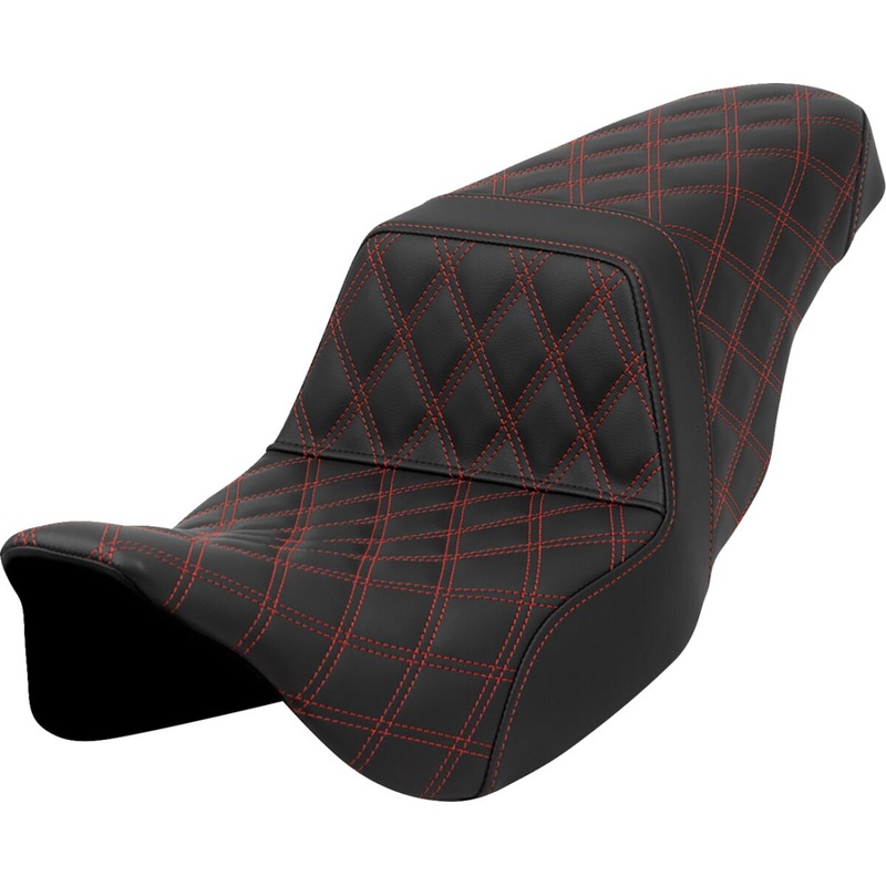 Step Up LS Seat, Red Stitch - 08-23 Touring