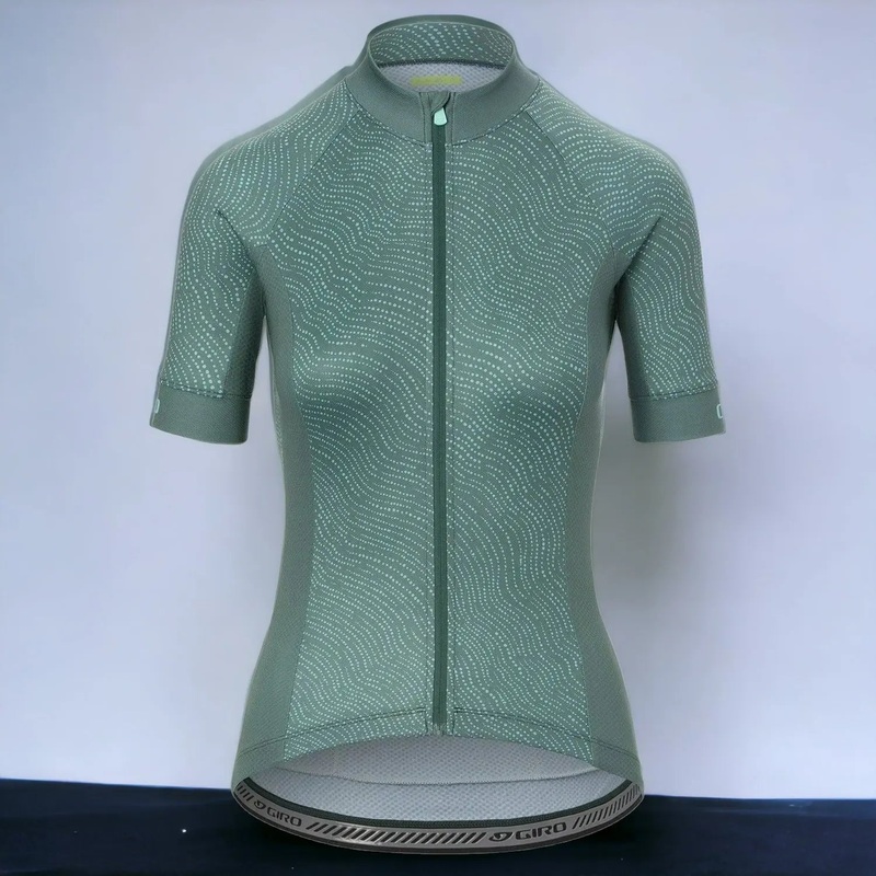 Giro Ladies Chrono Sport Short Sleeve Jersey Grey / Green Pounce