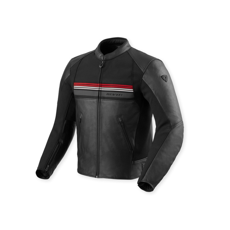 Revit Mile 2 Leather Jacket Black / Red