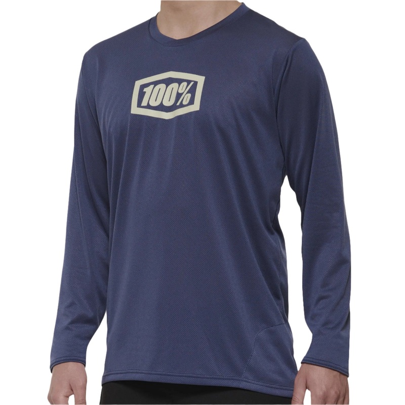 100% Ridecamp Long Sleeves Cycle Jersey Indigo