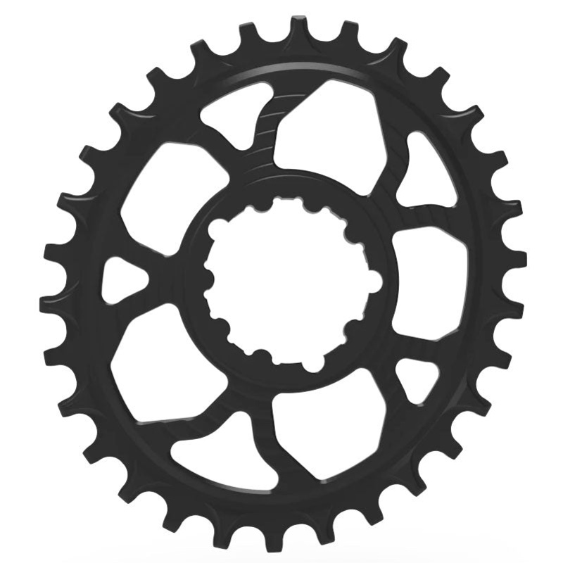 5Dev 7075 6% Oval Chainring 3mm Offset 32T - Black