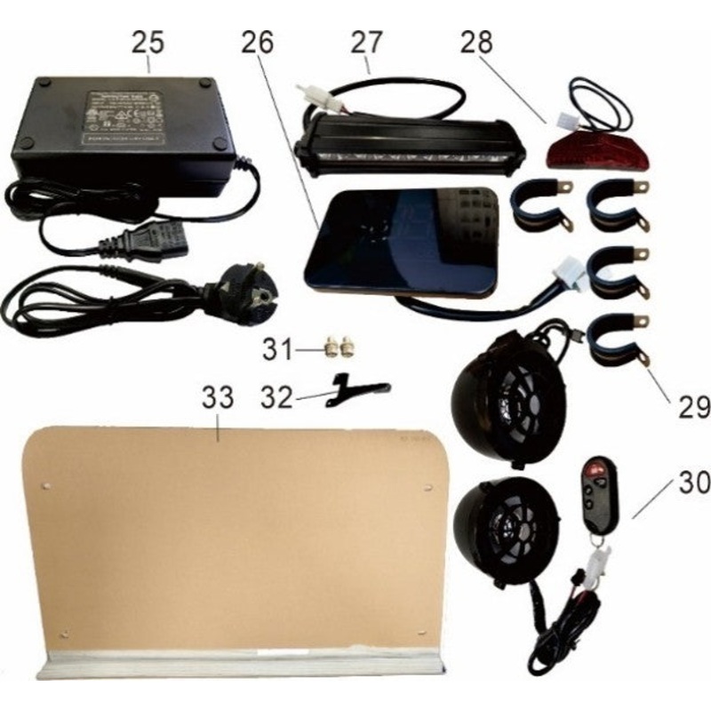 LCD Display Bracket - 2 Seat Go Kart (EV)