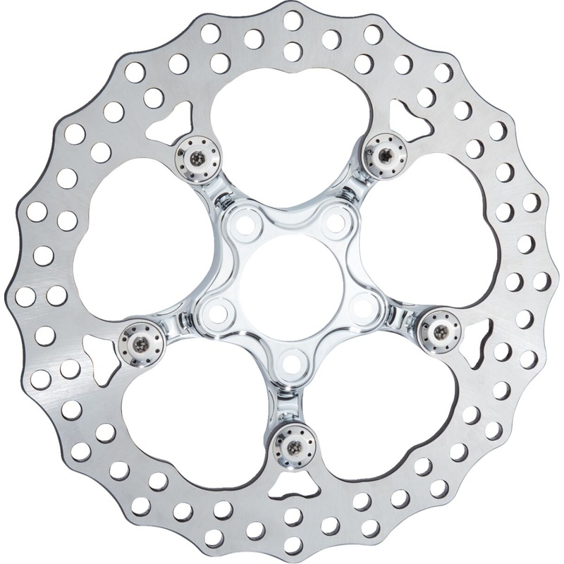 11.8" Spider Rear Brake Rotor, Chrome - 09+ Touring