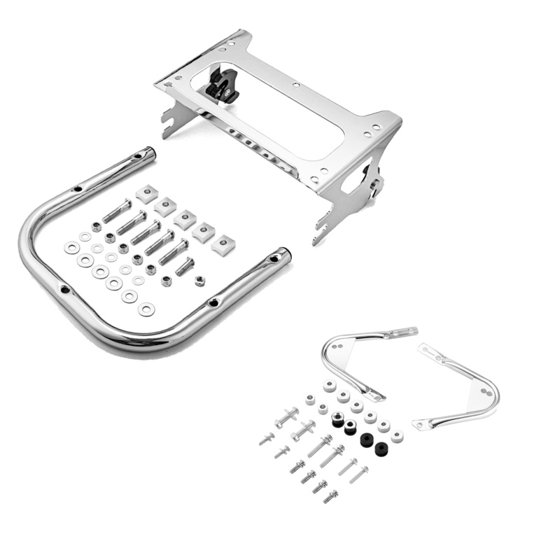 1997-2008 Harley Touring Detachable 2-up Tour Pak Pack Mounting Rack + Docking Hardware