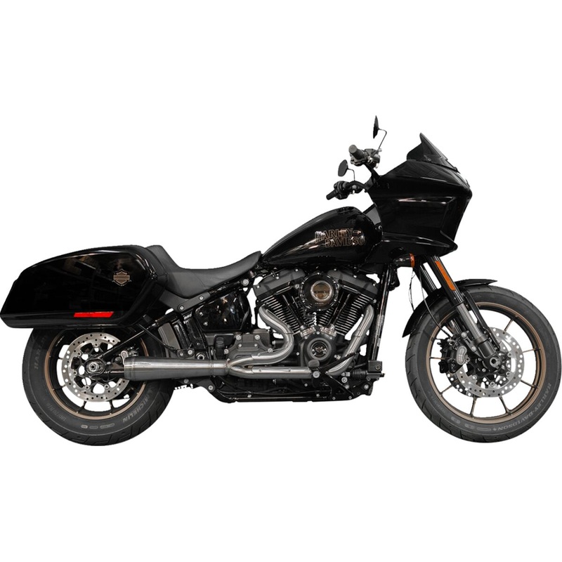 Assault 2:1 Exhaust, Brushed Stainless +18 Softail w/ Saddle Bags